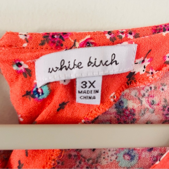 White Birch Red Floral Midi Dress - Picture 4 of 11